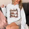 Christmas Cats Bookshelf Gingerbread Unisex Hoodie