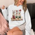 Christmas Three Llamas Reading Reading Books Llama Lover Unisex Hoodie Christmas Three Llamas Reading Reading Books Llama Lover Unisex Hoodie