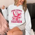 Cupid's Favorite Teacher Valentines Day Heart Book Lover Unisex Hoodie
