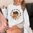 Cute Cat Fall In Love With Reading Book Cat Lover Librarian Unisex Hoodie