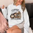 Cute Coffee Cats Books Lover Idea Women Men Kids Unisex Hoodie Cute Coffee Cats Books Lover Idea Women Men Kids Unisex Hoodie