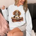 Cute Dog Beagle Reading Book Unisex Hoodie
