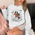Cute Halloween Ghost Reading Book Unisex Hoodie Cute Halloween Ghost Reading Book Unisex Hoodie