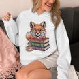 Cute Nerdy Fox Read Books Be Kind Stay Weird Book Club Premium Tri-Blend Unisex Hoodie