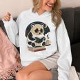 Cute Panda Reading Book Under Moon Bookworm Coffee Lover Unisex Hoodie Cute Panda Reading Book Under Moon Bookworm Coffee Lover Unisex Hoodie
