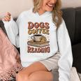 Dogs Coffee Reading Book Lover Unisex Hoodie