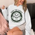 Earth Day 2025 Save Earth It´s Only Planet With Books Reader Unisex Hoodie