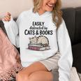 Easily Distracted By Cats And Books Cute Book Lover Unisex Hoodie Easily Distracted By Cats And Books Cute Book Lover Unisex Hoodie