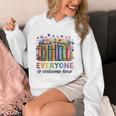Everyone Is Welcome Here Floral Book LGBT Pride Equality Unisex Hoodie Everyone Is Welcome Here Floral Book LGBT Pride Equality Unisex Hoodie