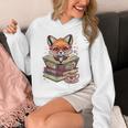 Fox Read Books Be Kind Stay Weird Reader Cute Nerd Bookworm Unisex Hoodie