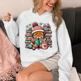 Gingerbread Reading Book Lovers Christmas Bookworm Librarian Premium Unisex Hoodie