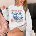 Girl Reading Book Summer Beach Vacation For Book Lover Unisex Hoodie