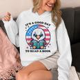 A Good Day To Read a Book Reading Eagle With American Flag Unisex Hoodie