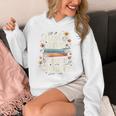 Just One More Chapter Book Reading Floral Teacher Book Lover Unisex Hoodie