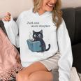 Just One More Chapter Bookworm Cat Book Lover Unisex Hoodie