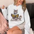 Life Is Better With Cats Coffee Books Cat Reading Book Unisex Hoodie Life Is Better With Cats Coffee Books Cat Reading Book Unisex Hoodie
