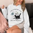 Life Is Better With Yarn Cats And Books Unisex Hoodie Life Is Better With Yarn Cats And Books Unisex Hoodie