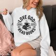 Love God Drink Coffee Read Books Christian Book Lover Unisex Hoodie