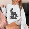 Men Pixel Art Geometric Book Human Drawing Graphic Men Unisex Hoodie
