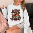 Owl With Glasses And Book Reading Unisex Hoodie