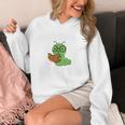 Professional Bookworm Reading Lover Cute Worm Glasses Book Unisex Hoodie
