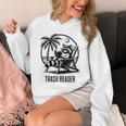 Raccoon Reading Books Summer Humor Trash Reader Unisex Hoodie