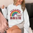 Read A Book Bruh Rainbow Vintage Reading Library Student Unisex Hoodie Read A Book Bruh Rainbow Vintage Reading Library Student Unisex Hoodie