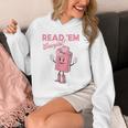 Read 'Em Western Cowgirl Retro Groovy Reading Books Unisex Hoodie Read 'Em Western Cowgirl Retro Groovy Reading Books Unisex Hoodie