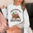 I Read Past My Bedtime Reading Dinosaur Book Lover Unisex Hoodie