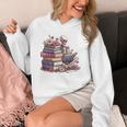 Reading A Book Per Day Keeps Reality Away Skeleton Books Unisex Hoodie