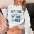 Reading Is My Favorite Sport Literary Book Lover Typography Unisex Hoodie