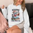 Reading Is Snow Much Fun Christmas Bookworm Snowman Reading Unisex Hoodie Reading Is Snow Much Fun Christmas Bookworm Snowman Reading Unisex Hoodie