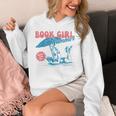 Retro Book Girl Summer Beach Vacation For Book Lover Unisex Hoodie