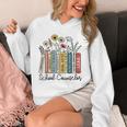 School Counselor Wildflower Book School Counseling Life Unisex Hoodie