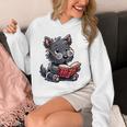 Scottish Terrier Reading a Book Dog Unisex Hoodie