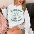 He Sees What You'Ve Been Reading Christmas Bookish Santa Premium Tri-Blend Unisex Hoodie