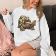 Sulcata Tortoise Reading A Book Unisex Hoodie Sulcata Tortoise Reading A Book Unisex Hoodie