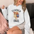 Teacher Snail With Glasses On Books Cute Pre-K Kindergarten Unisex Hoodie