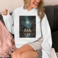 Vintage Ghost Book Reading Camping Gothic Halloween Teachers Unisex Hoodie Vintage Ghost Book Reading Camping Gothic Halloween Teachers Unisex Hoodie