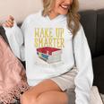 Wake Up Smarter Librarian Book Stack Premium Tri-Blend Unisex Hoodie