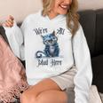 We'Re All Mad Here Cheshire Cat Alice Wonderland Book Kids Unisex Hoodie