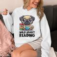 Wild About Reading Book Lover Pug Dog Unisex Hoodie Wild About Reading Book Lover Pug Dog Unisex Hoodie