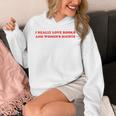 Women's I Really Love Books And Women's Rights Feminist Girls Women Unisex Hoodie