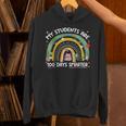 100th Day Of School Teachers Students Women Floral Books Unisex Hoodie