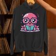 Adorable Book Lover Octopus With Reading Glasses Cute Unisex Hoodie Adorable Book Lover Octopus With Reading Glasses Cute Unisex Hoodie