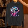 Adorable Book Lover Robot With Reading Glasses Cute Unisex Hoodie