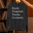 Book Chapter Verse Context Theology Christian Reformed Unisex Hoodie Book Chapter Verse Context Theology Christian Reformed Unisex Hoodie