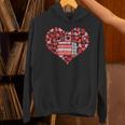 Book Heart Cute Read Book Reading Librarian Across America Unisex Hoodie
