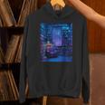 Book Library Bookshelf Armchair Window Pattern Print Unisex Hoodie