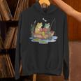 Book Shirt Frog Toad Fishing Vintage Book Frog Unisex Hoodie
